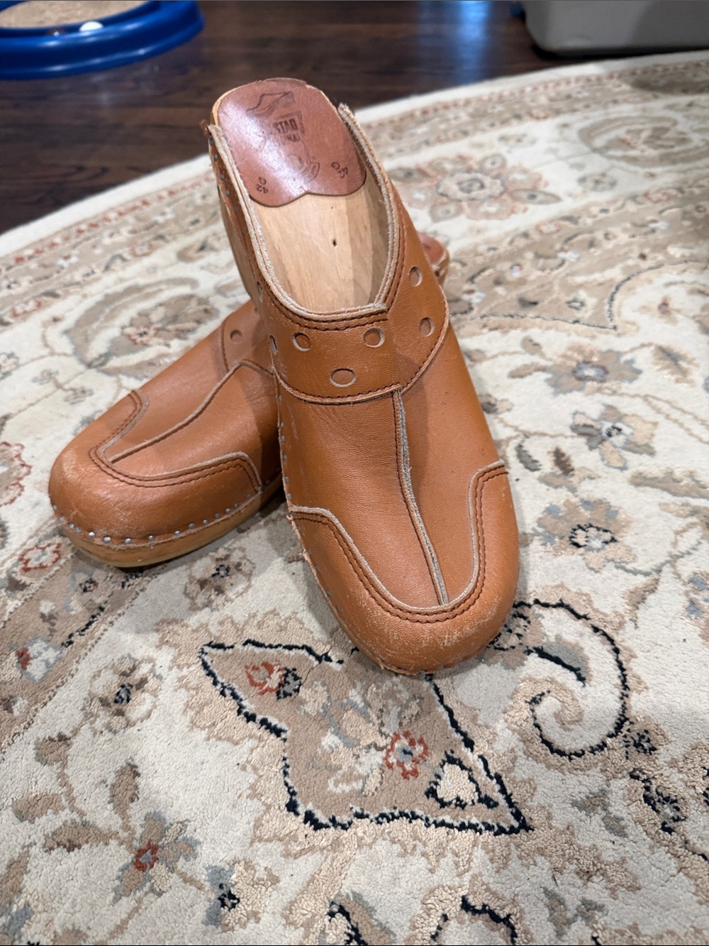 Men's Casual Leather Clog - Tan